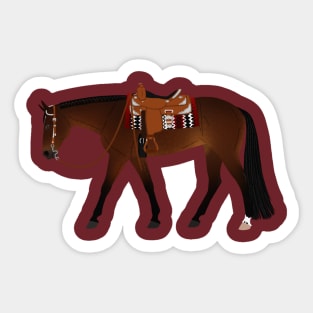 Bay Western Pleasure Horse - Equine Rampaige Sticker